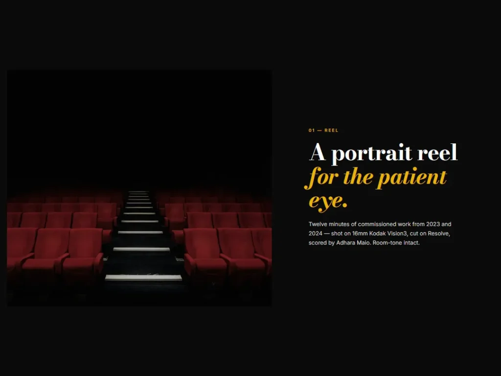 Cinema Reel — Amber — Video template